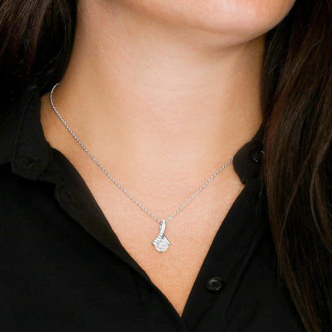To My Coworker - Merry Christmas - Petite Ribbon Necklace