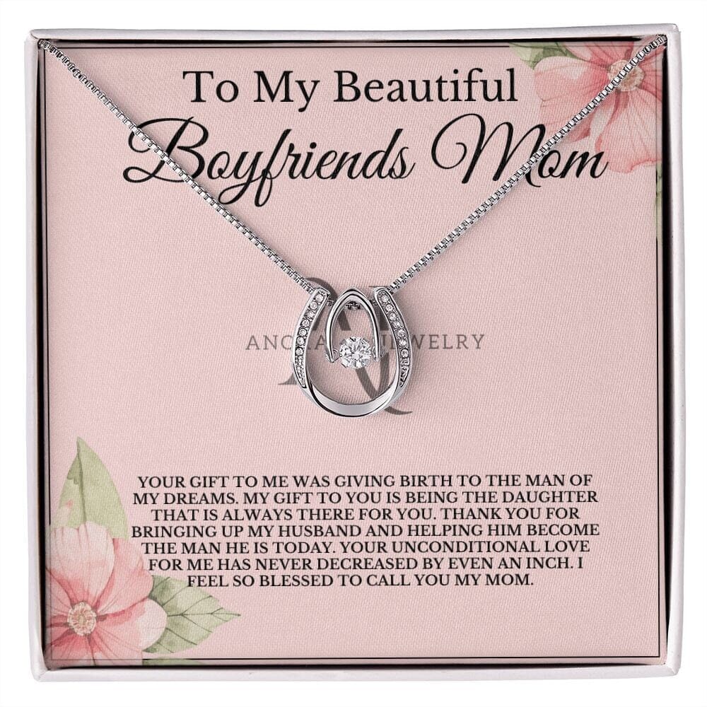 To My Beautiful Boyfriend's Mom - Lucky Horseshoe Necklace