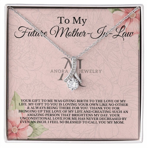 To My Future Mother In Law - Petite Ribbon Necklace