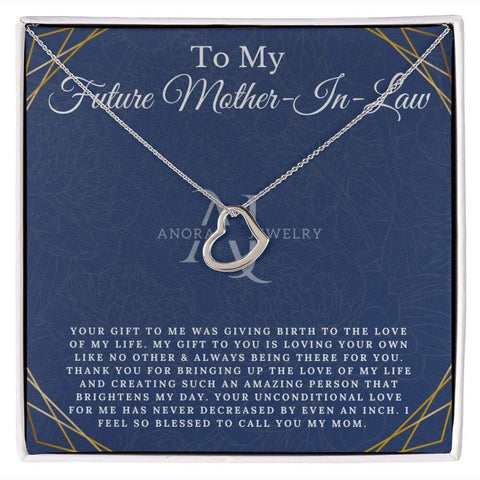 To My Future Mother In Law - Gold Heart Pendant Necklace