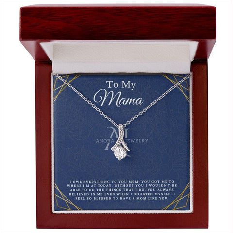 To My Mama - Petite Ribbon Necklace