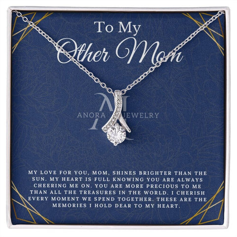 To My Other Mom - Petite Ribbon Necklace