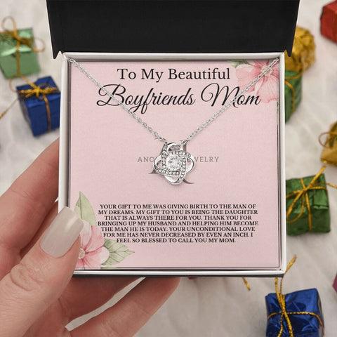 To My Beautiful Boyfriend's Mom - Love Knot Necklace