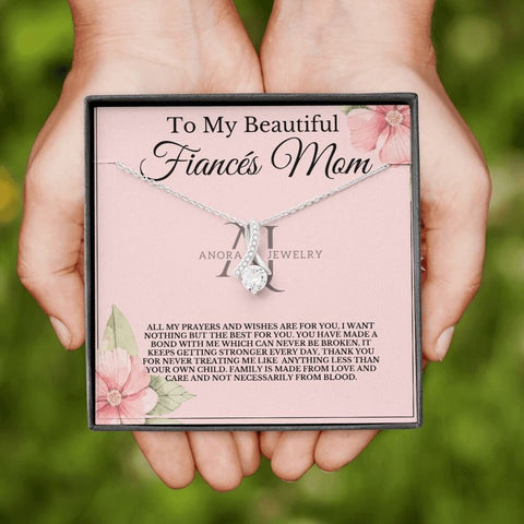 To My Beautiful Fiancé's Mom - Petite Ribbon Necklace