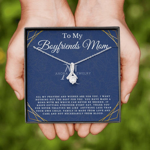 To My Boyfriends Mom - Petite Ribbon Necklace