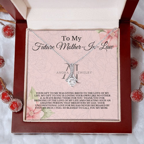 To My Future Mother In Law - Petite Ribbon Necklace