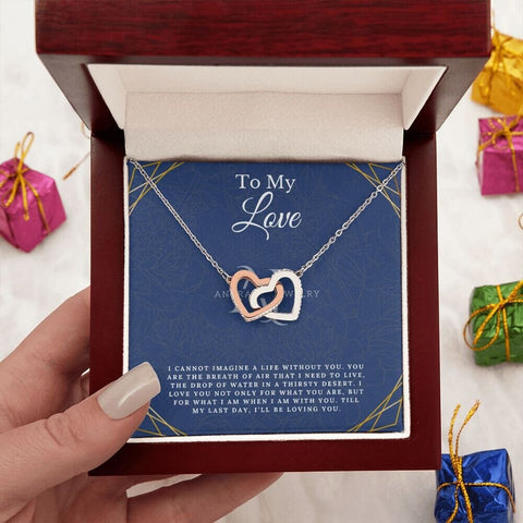 To My Love - Interlocking Heart Necklace