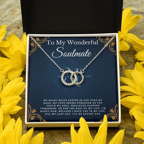 To My Wonderful Soulmate - Double Circle Necklace