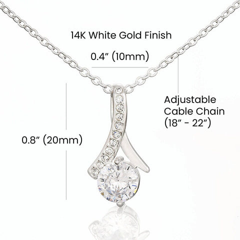 To The Love Of My Life - Happy Anniversary - Petite Ribbon Necklace
