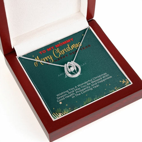 To My Mommy - Merry Christmas - Lucky Horseshoe Necklace