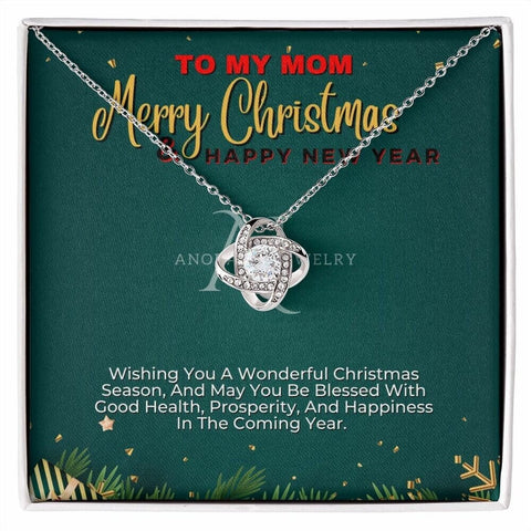 To My Mom - Merry Christmas - Love Knot Necklace
