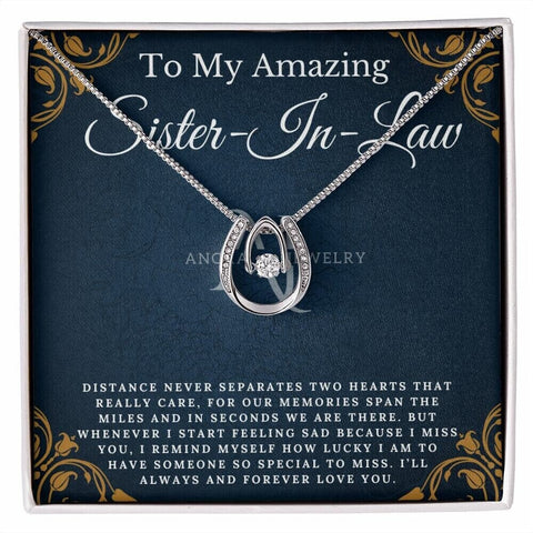 To My Amazing Sister in Law - Lucky Horseshoe Necklace