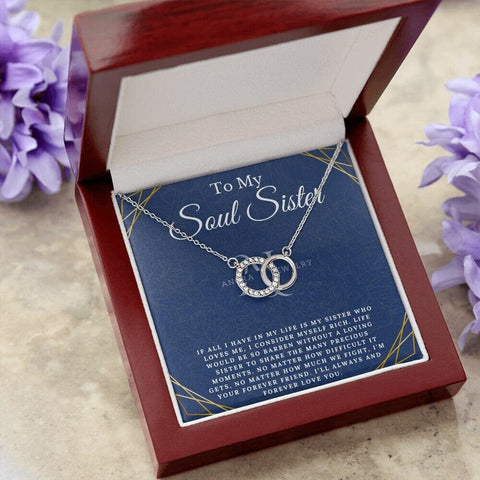 To My Soul Sister - Double Circle Necklace