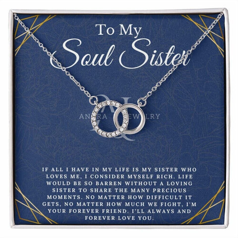 To My Soul Sister - Double Circle Necklace