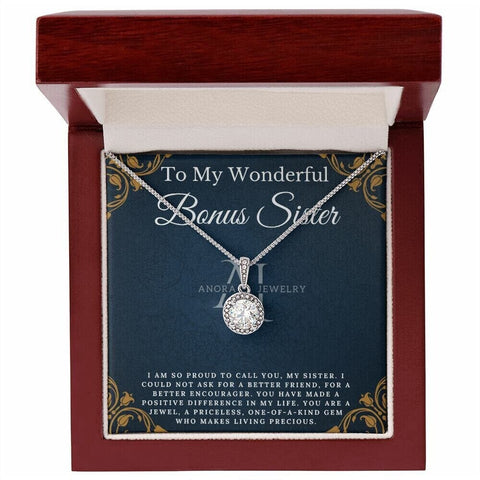 To My Wonderful Bonus Sister - Eternal Hope Necklace