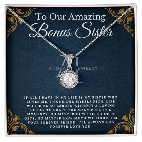 To My Amazing Bonus Sister - Eternal Hope Necklace