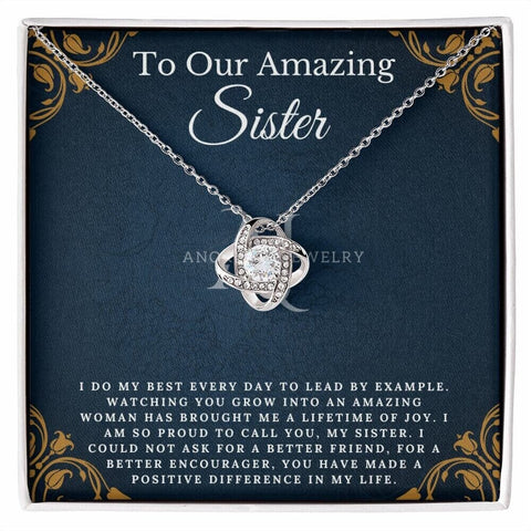 To Our Amazing Sister - Love Knot Necklace