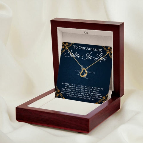 To Our Amazing Sister-In-Law - Gold Heart Pendant Necklace