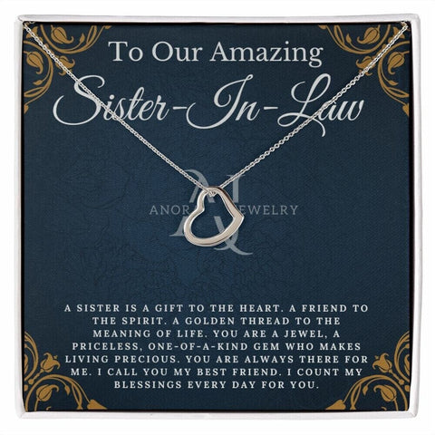 To Our Amazing Sister-In-Law - Gold Heart Pendant Necklace