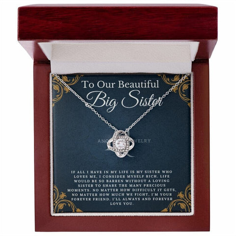To Our Beautiful Big Sister - Love Knot Necklace