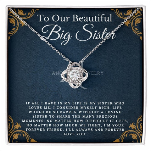 To Our Beautiful Big Sister - Love Knot Necklace
