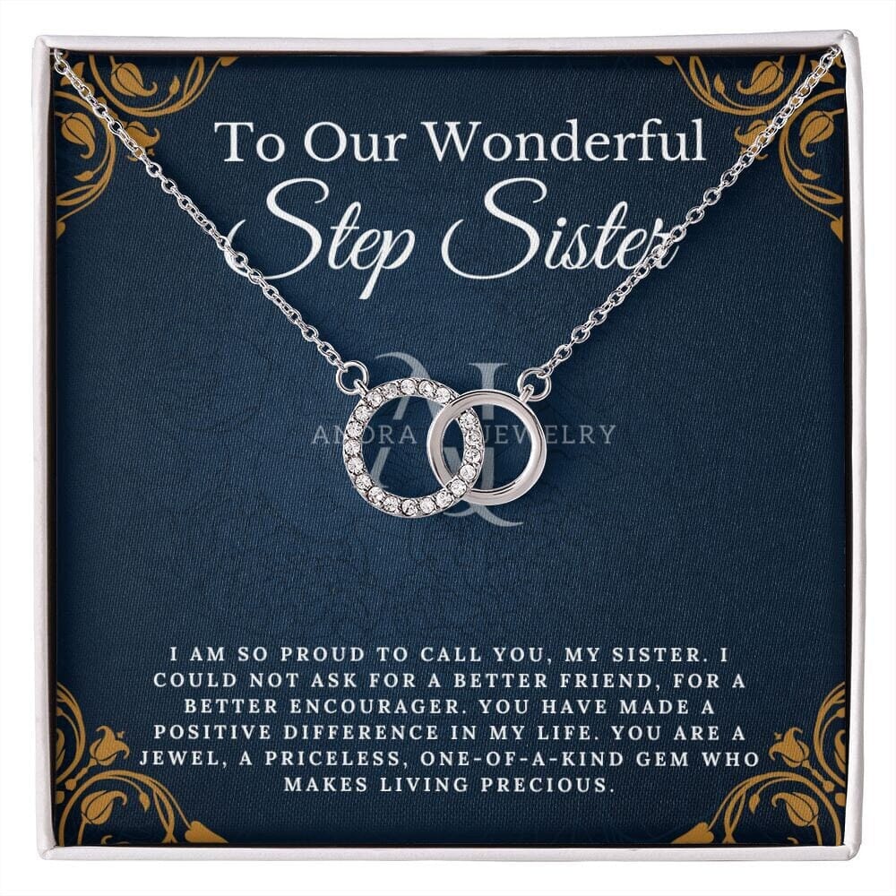 To Our Wonderful Stepsister - Double Circle Necklace