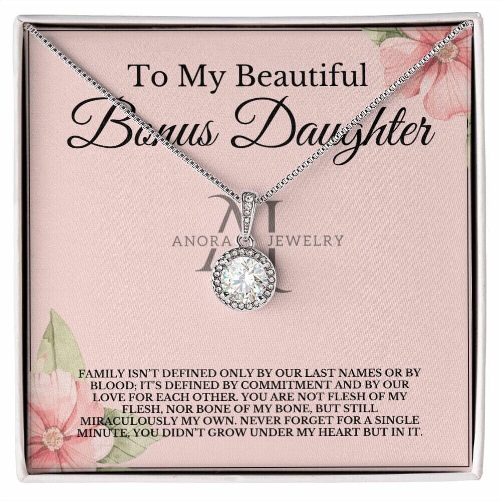 To My Beautiful Bonus Daughter - Eternal Hope Necklace