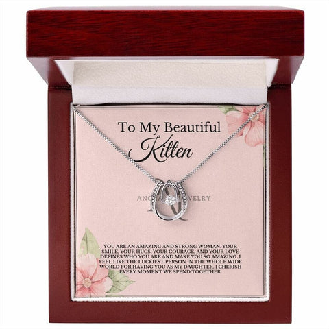 To My Beautiful Kitten - Lucky Horseshoe Necklace