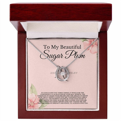 To My Beautiful Sugar Plum - Lucky Horseshoe Necklace