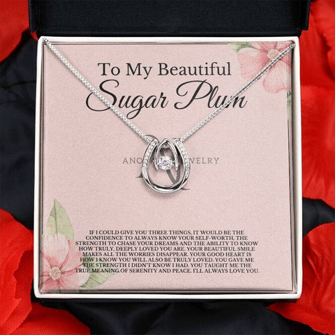 To My Beautiful Sugar Plum - Lucky Horseshoe Necklace