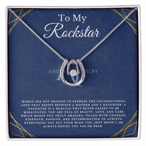 To My Rockstar - Lucky Horseshoe Pendant Necklace