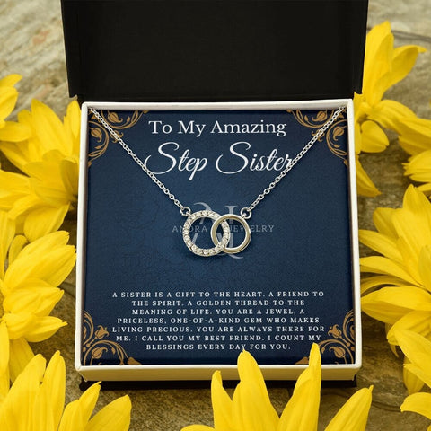 To My Amazing Stepsister - Double Circle Necklace