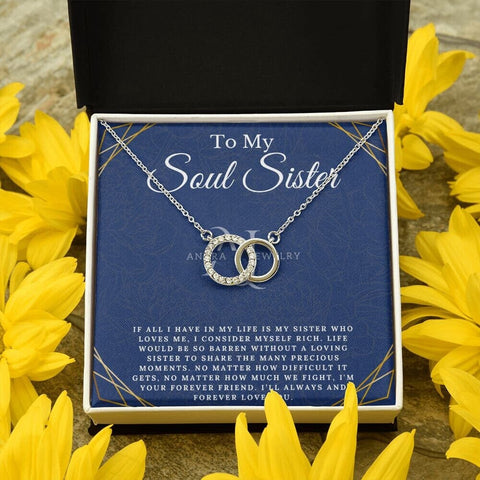 To My Soul Sister - Double Circle Necklace