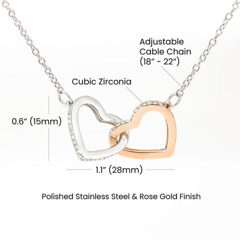 To My Amazing Daughter-In-Law - Interlocking Heart Necklace