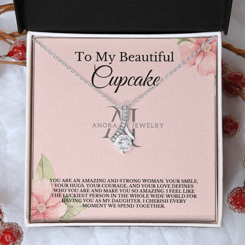 To My Beautiful Cupcake - Petite Ribbon Necklace