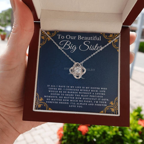 To Our Beautiful Big Sister - Love Knot Necklace
