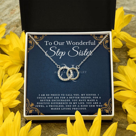 To Our Wonderful Stepsister - Double Circle Necklace