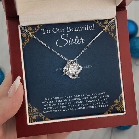 To Our Beautiful Sister - Love Knot Necklace