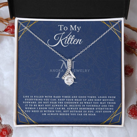 To My Kitten - Petite Ribbon Necklace