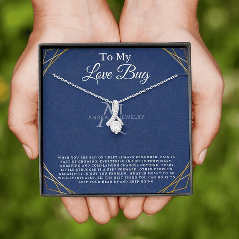 To My Love Bug - Petite Ribbon Necklace