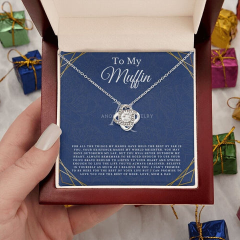 To My Muffin - From Mom & Dad - Love Knot Necklace