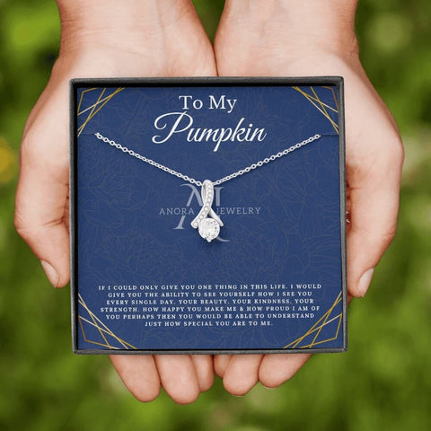 To My Pumpkin - Petite Ribbon Necklace