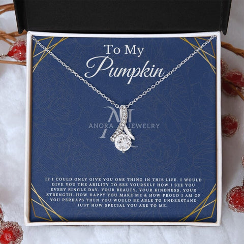 To My Pumpkin - Petite Ribbon Necklace