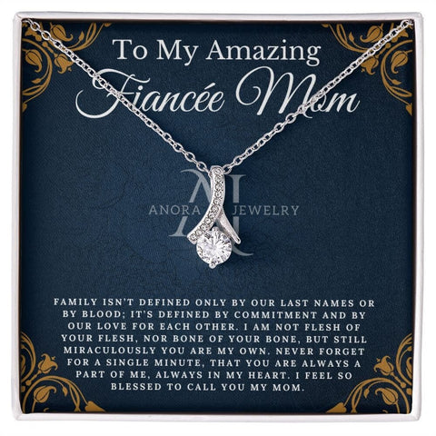 To My Amazing Fiancée's Mom - Petite Ribbon Necklace