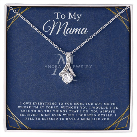 To My Mama - Petite Ribbon Necklace