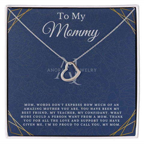 To My Mommy - Gold Heat Pendant Necklace