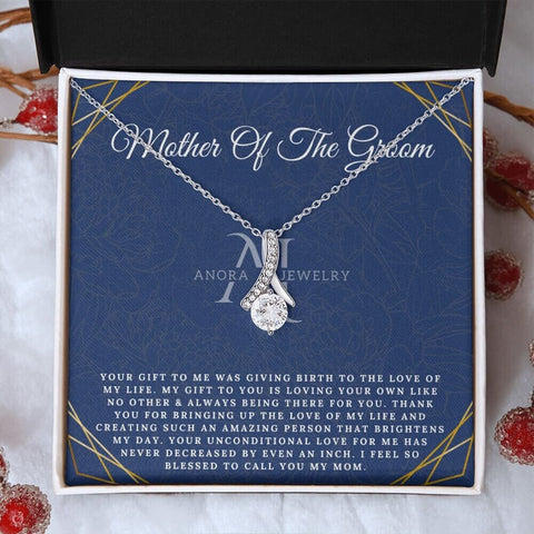 Mother Of The Groom - Petite Ribbon Necklace