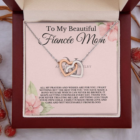 To My Beautiful Fiancée's Mom - Interlocking Heart Necklace