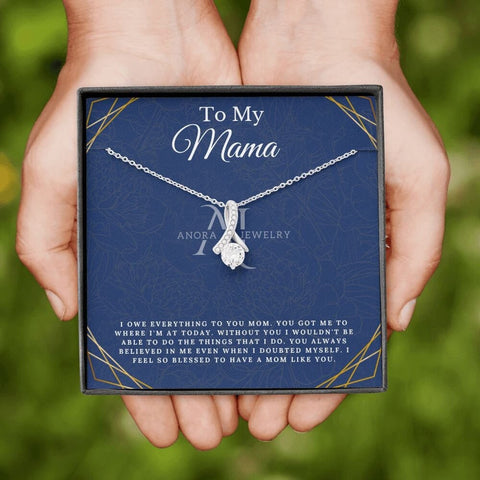 To My Mama - Petite Ribbon Necklace