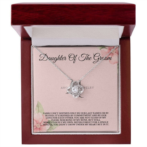 Daughter Of The Groom - 14K Gold Love Knot Necklace